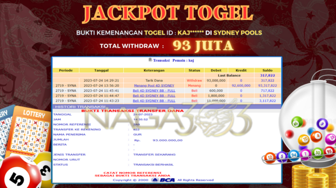 bukti jp naga303 #427